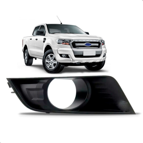 Grade Tela Moldura Milha Ranger 2016 2017 2018 2019 20 Preto Lado Direito