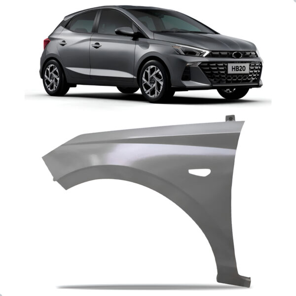 Paralama Para Hyundai Hb20 2023 A 2024 Com Furo Pisca Lado Esquerdo