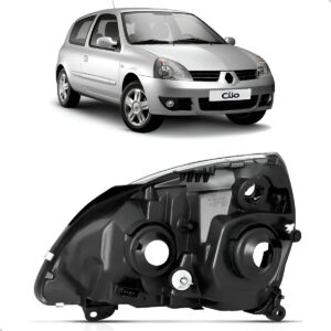 Carcaça Farol Dianteiro Para Renault Clio 2003 A 2011 Lado Direito