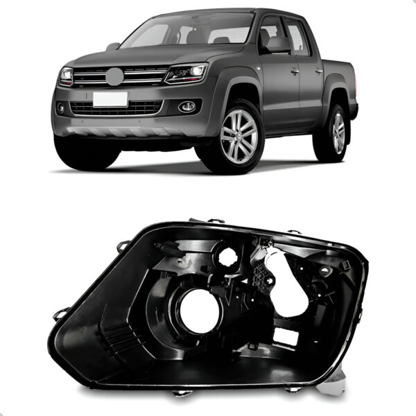 Carcaça Farol Dianteiro Vw Amarok 2010 A 2016 Lado Esquerdo