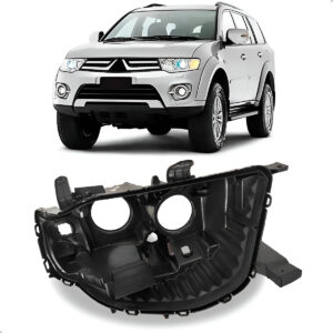 Carcaça Farol Pajero Dakar 2009 A 2014 C/ Regulador Lado Direito