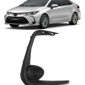 Moldura Lateral Parachoque Corolla 2020 A 2023 Preto S/ Furo Lado Direito