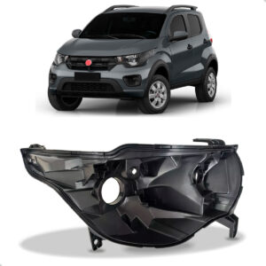 Carcaça Farol Compatível Com Fiat Mobi Anos De 2016 A 2022 Lado Esquerdo