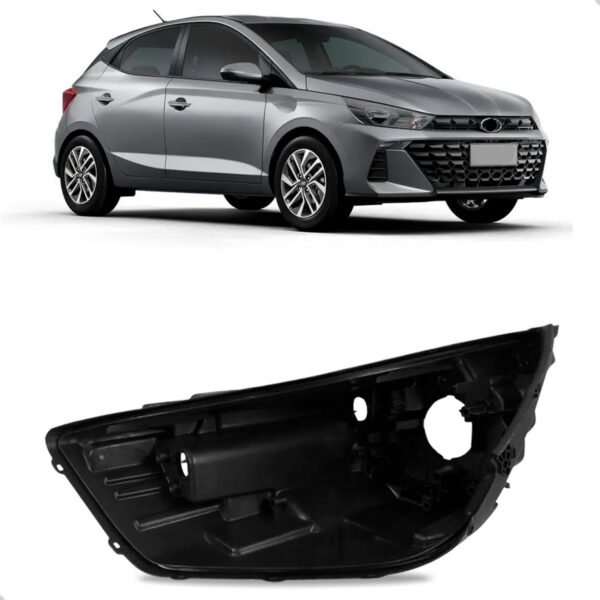 Carcaça Farol Para Hyundai Hb20 2023 2024 Lado Esquerdo