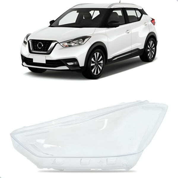 Lente Farol Dianteiro Para Nissan Kicks 2017 2018 A 2021 Lado Esquerdo