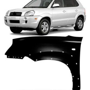 Paralama Com Furo Alargador Para Hyundai Tucson 2005 A 2016 Lado Esquerdo