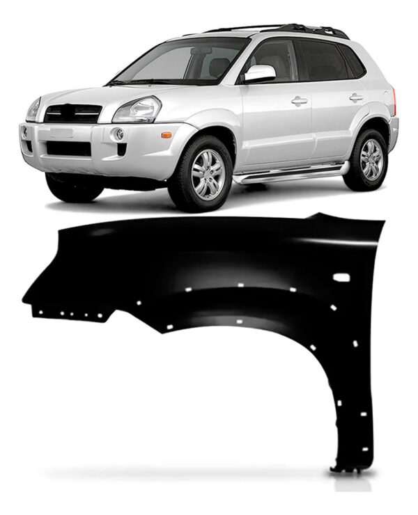 Paralama Com Furo Alargador Para Hyundai Tucson 2005 A 2016 Lado Esquerdo