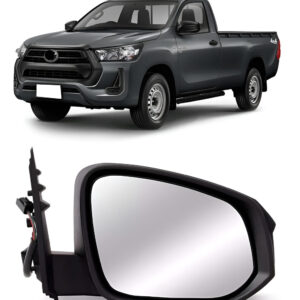 Retrovisor Hilux 2016 2017 2018 2019 Preto Liso Fixo Lado Direito