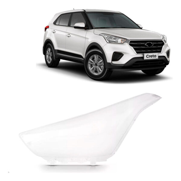 Lente Farol Para Hyundai Creta 2017 Até 2021 Lado Esquerdo