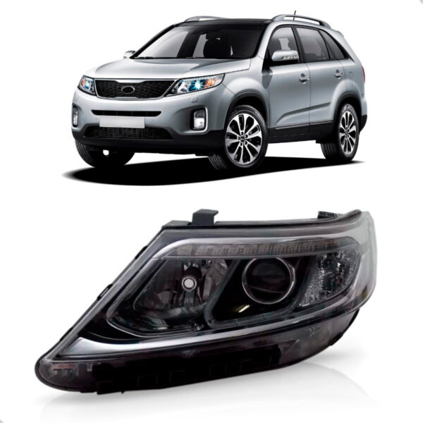 Farol Dianteiro Sorento 2014 A 2015 Elétrico C/ Motor C/ Led Lado Esquerdo
