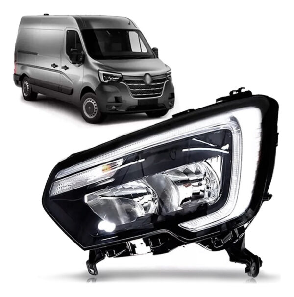 Farol Para Renault Master 2022 2023 2024 Eletrico Com Drl Lado Esquerdo