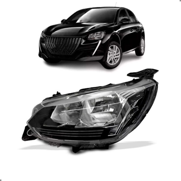 Farol Para Peugeot 208 Ano 2024 23 22 21 2020 Tipo 4 Furos Lado Esquerdo