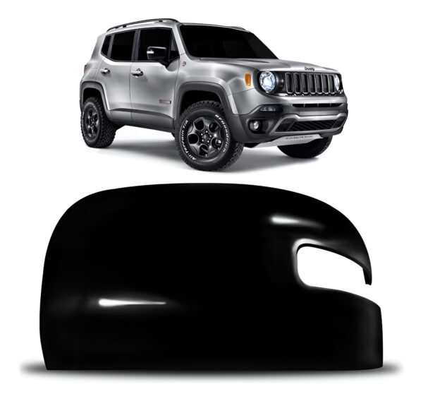 Capa Retrovisor Jeep Renegade Preto 2015 A 2021 Lado Direito