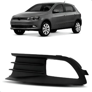 Moldura Grade Milha Vw Gol 2013 A 2016 Preto C/ Furo Lado Esquerdo