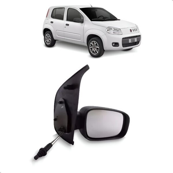 Retrovisor Externo Para Uno 2011 A 2014 Com Controle Lado Direito