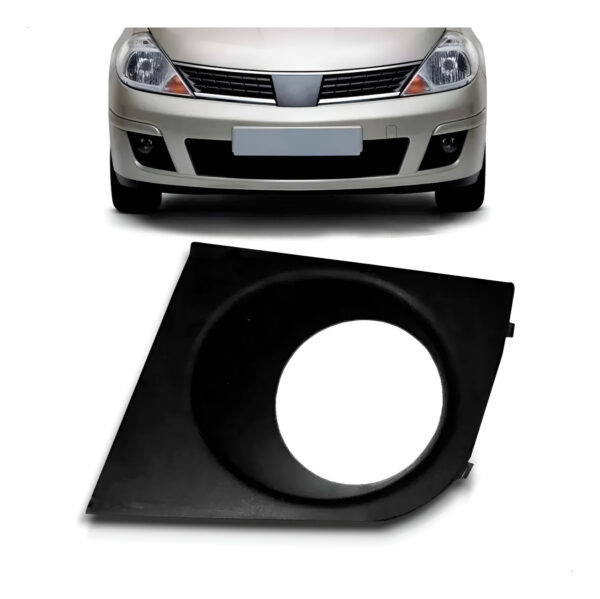 Moldura Milha Para Nissan Tiida 2007 2008 2009 2010 Com Furo Lado Esquerdo