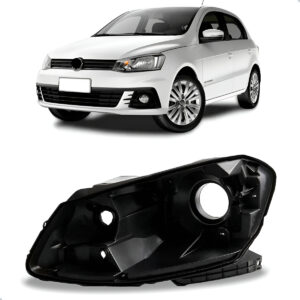 Carcaça Farol Vw Gol 2018 A 2023 Foco Simples Voyage G7 Lado Esquerdo