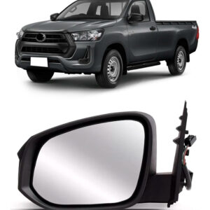 Retrovisor Hilux 2016 2017 2018 2019 Preto Liso Fixo Lado Esquerdo
