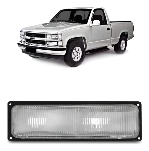 Lanterna Dianteira Silverado 1993 A 2004 Cristal Inferior Lado Direito