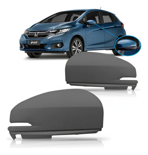 Capa Retrovisor Honda Fit 2015 2016 2017 Com Furo Pisca Lado Esquerdo