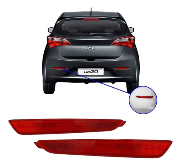 Lanterna Traseira Hb20 12 13 14 15 Refletor Parachoque Lado Direito