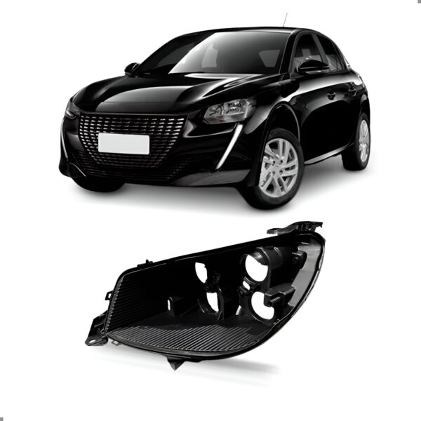 Carcaça Farol Para Peugeot 208 2020 2021 A 2024 04 Furos Lado Esquerdo