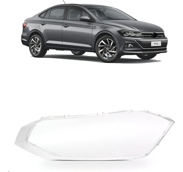 Lente Farol Dianteiro Vw Virtus 2018 2019 2020 2021 2022 Lado Esquerdo