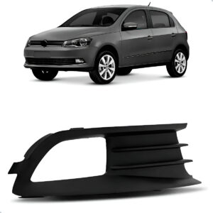 Moldura Grade Milha Vw Gol 2013 A 2016 Preto C/ Furo Lado Direito