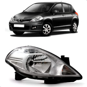 Farol Dianteiro Tiida 2007 A 2013 C/ Sinaleira Cristal Lado Direito