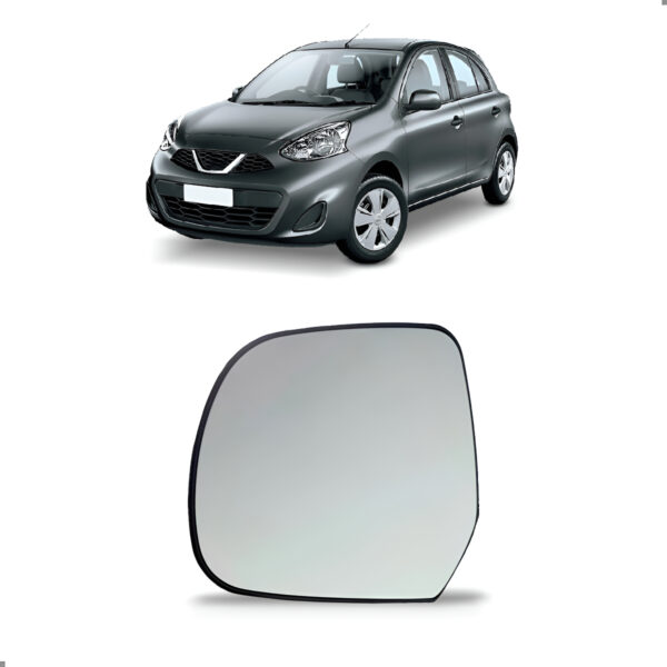 Lente De Retrovisor Para March 2012 2013 2014 2015 A 2020 Lado Esquerdo