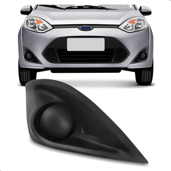 Moldura Milha Fiesta 2011 Até 2012 Sem Furo Preto Lado Direito