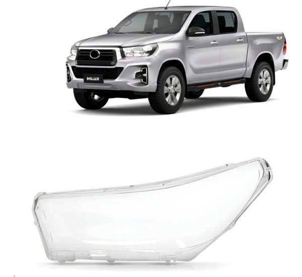 Lente Farol Hilux 2016 2017 2018 2019 2020 Pick-up Lado Esquerdo