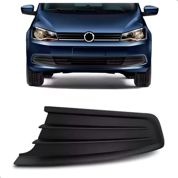 Moldura Grade Milha Vw Gol 2013 A 2016 Preto Sem Furo Lado Esquerdo