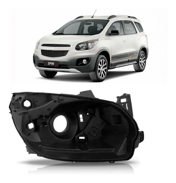 Carcaça Farol Spin 2012 2013 2014 2015 2016 Elétrico Lado Direito