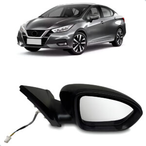 Retrovisor Sentra 22/2024 Elétrico Com Sinaleira Capa Preta Lado Direito
