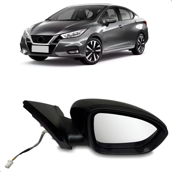 Retrovisor Sentra 22/2024 Elétrico Com Sinaleira Capa Preta Lado Direito