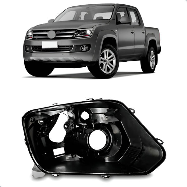 Carcaça Farol Dianteiro Vw Amarok 2010 A 2016 Lado Direito