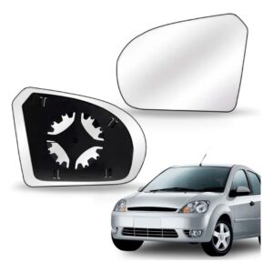 Lente Retrovisor Fiesta 2003 A 2010 Ka 08 Com Base Promoção Lado Esquerdo