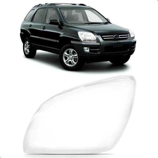 Lente Farol Para Kia Sportage 2006 Até 2009 Lado Esquerdo