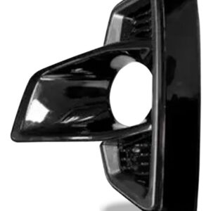 Moldura Milha C/ Furo Hilux Pick-up 2018 A 2020 Black Piano Lado Esquerdo