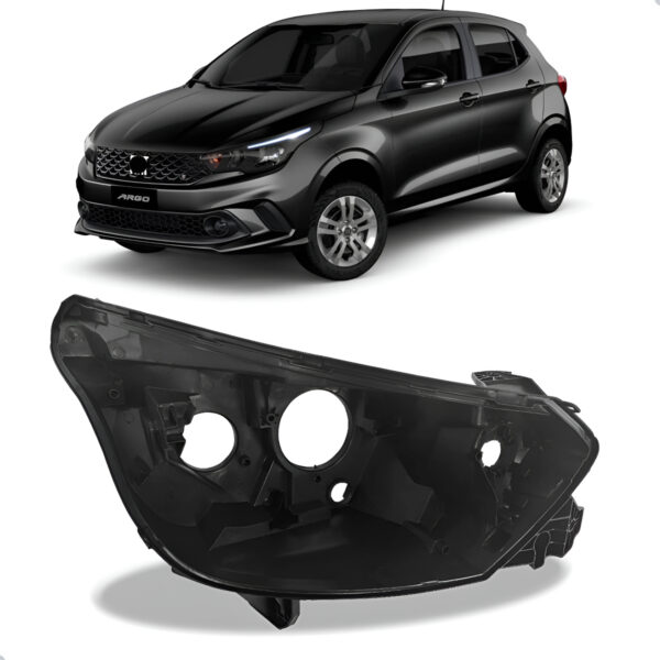 Carcaça Farol Dianteiro Argo E Cronos 2017 A 2024 Lado Direito
