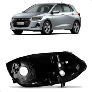 Carcaça Farol Onix 2020 A 2025 Modelo Simples Lado Direito