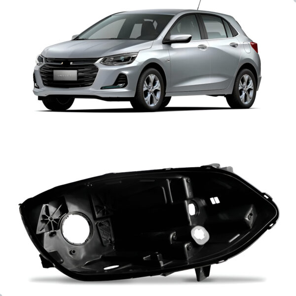 Carcaça Farol Onix 2020 A 2025 Modelo Simples Lado Direito