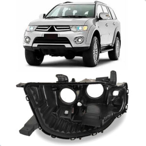 Carcaça Farol Pajero Dakar 2009 A 2014 C/ Regulador Lado Esquerdo