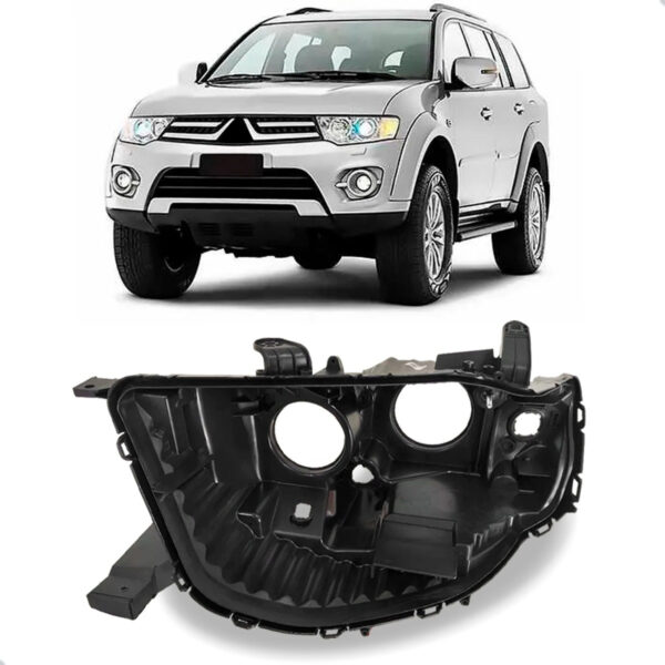 Carcaça Farol Pajero Dakar 2009 A 2014 C/ Regulador Lado Esquerdo