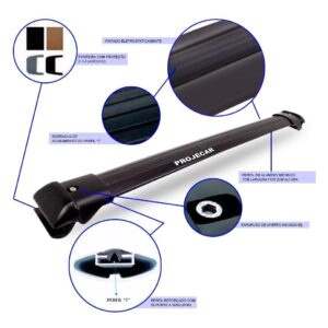 Travessa Do Rack Teto Para Kia Sportage 05 06 07 08 09 2010 Cor Preto