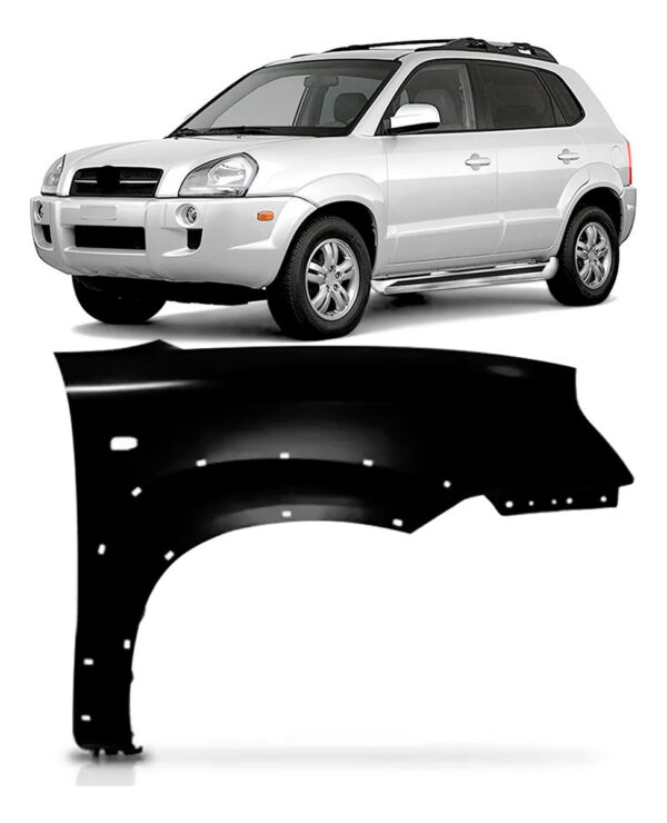 Paralama Com Furo Alargador Para Hyundai Tucson 2005 A 2016 Lado Direito