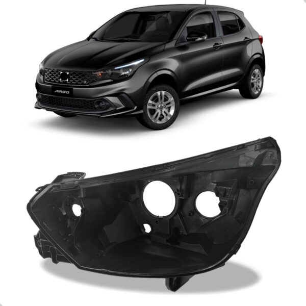 Carcaça Farol Dianteiro Argo E Cronos 2017 A 2024 Lado Esquerdo