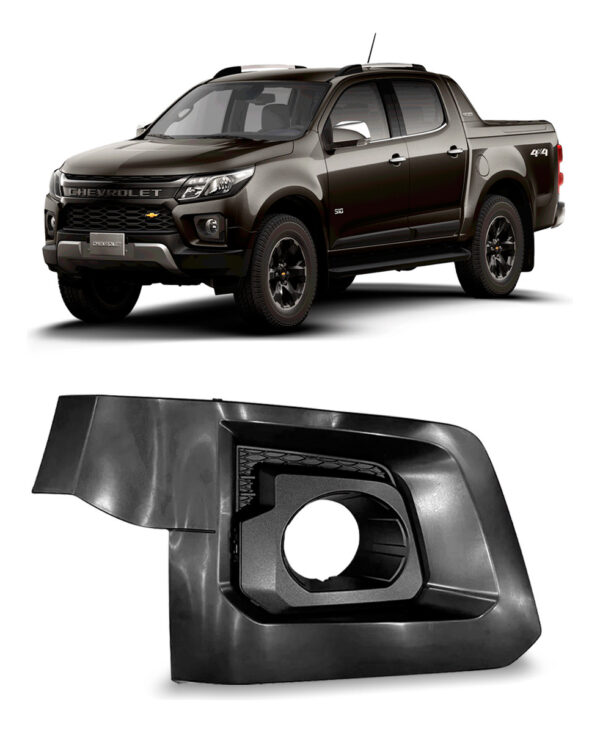 Moldura Milha Com Grade E Furo Para S10 2021 2022 2023 Lado Direito