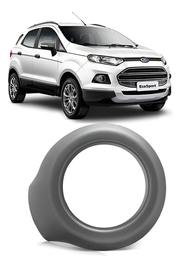 Aro Moldura Milha Ecosport 2013 2014 2015 16 2017 Cinza Lado Direito